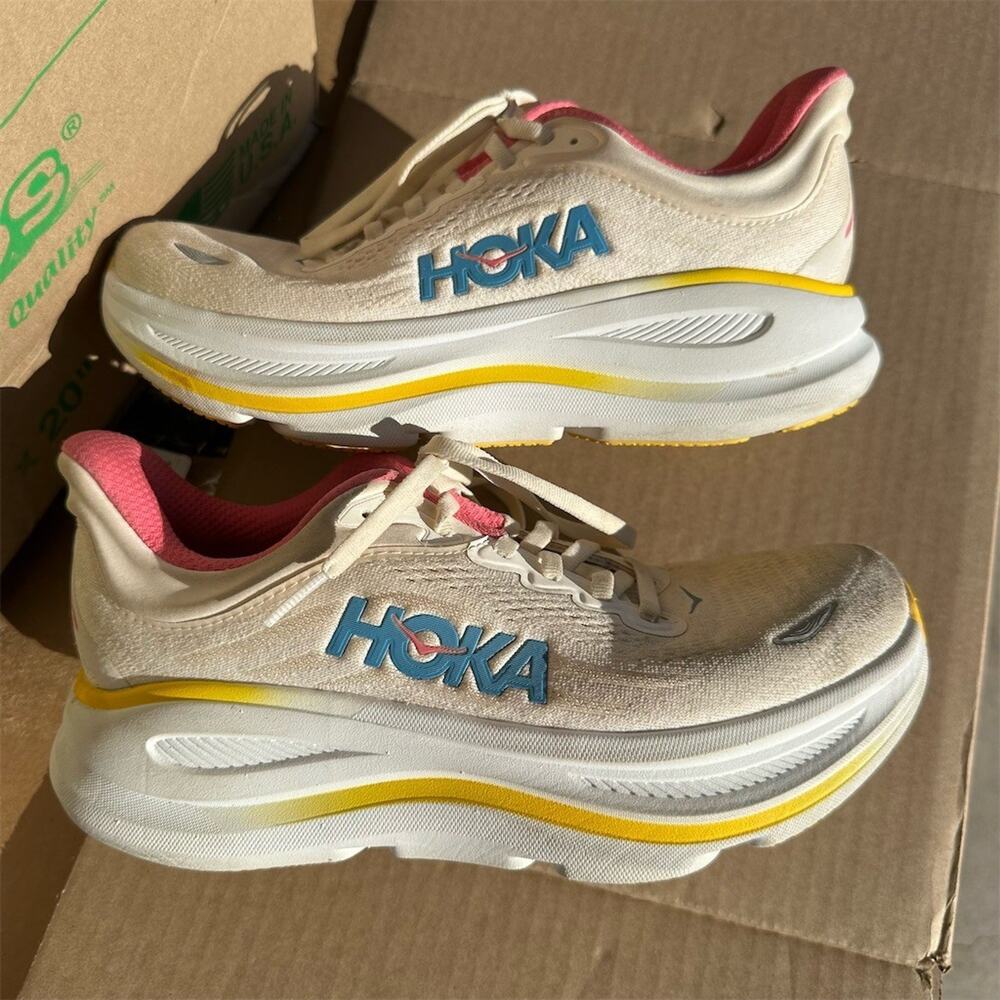 HOKA Bondi 9 Women's Road Running Shoes Multicolor Wide D Size 7.5